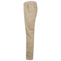 Stone - Side - Henbury Mens Stretch Flex Waistband Chino Trousers