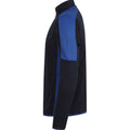 Navy-Royal Blue - Side - Finden & Hales Mens Contrast Zip Neck Midlayer Top