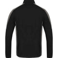 Black-Gunmetal Grey - Back - Finden & Hales Mens Contrast Zip Neck Midlayer Top