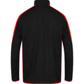 Black-Red - Back - Finden & Hales Mens Contrast Zip Neck Midlayer Top