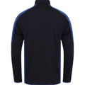 Navy-Royal Blue - Back - Finden & Hales Mens Contrast Zip Neck Midlayer Top