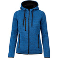 Light Royal Blue Melange - Front - Proact Womens-Ladies Heather Hooded Jacket