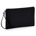 Black-Black - Front - Westford Mill Canvas Wristlet Pouch