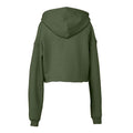 Military Green - Back - Bella + Canvas Ladies Cropped Hoodie