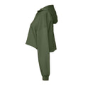 Military Green - Side - Bella + Canvas Ladies Cropped Hoodie