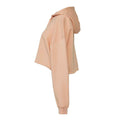 Peach - Side - Bella + Canvas Ladies Cropped Hoodie