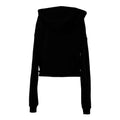 Black - Back - Bella + Canvas Ladies Cropped Hoodie