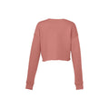 Mauve - Back - Bella + Canvas Ladies Cropped Sweatshirt