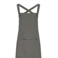 Dark Grey - Back - Premier Cross Back Barista Bib Apron