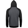 Charcoal Marl-Black - Back - SOLS Unisex Seattle Contrast Raglan Hoodie