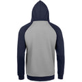 Grey Marl-Bordeaux - Front - SOLS Unisex Seattle Contrast Raglan Hoodie