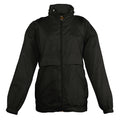 Black - Front - SOLS Kids Unisex Surf Windbreaker Jacket (Water Resistant And Windproof)