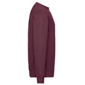 Burgundy - Side - Fruit Of The Loom Mens Classic Drop Shoulder Sweatshirt