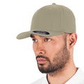 Greenish Grey - Back - Flexfit Unisex 5 Panel Cap