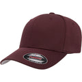 Maroon - Front - Flexfit Unisex Wooly Combed Cap