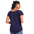 Navy - Back - Mantis Womens-Ladies Loose Fit T-Shirt