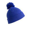 Royal Blue - Front - Result Childrens-Kids Pom Pom Beanie