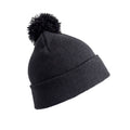 Black - Front - Result Childrens-Kids Pom Pom Beanie