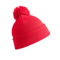 Red - Front - Result Childrens-Kids Pom Pom Beanie