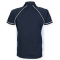 Navy-Sky Blue-White - Back - Finden And Hales Mens Performance Piped Polo Shirt