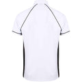 White-Black-Black - Back - Finden And Hales Mens Performance Piped Polo Shirt