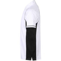 White-Black-Black - Side - Finden And Hales Mens Performance Piped Polo Shirt