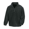 Black - Front - Result Adults Unisex Polartherm Zip Neck Fleece