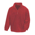 Red - Front - Result Adults Unisex Polartherm Zip Neck Fleece