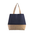 Patriot Blue-Natural - Front - Kimood Canvas And Jute Shopper Bag