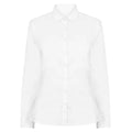 White - Front - Henbury Womens-Ladies Modern Long Sleeve Oxford Shirt