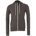 Asphalt - Front - Bella + Canvas Adults Unisex Full Zip Hoodie