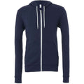 Navy - Front - Bella + Canvas Adults Unisex Full Zip Hoodie