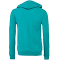 Teal - Back - Bella + Canvas Adults Unisex Full Zip Hoodie