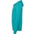 Teal - Side - Bella + Canvas Adults Unisex Full Zip Hoodie