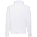 White - Back - Fruit of the Loom Adults Unisex Classic Zip Neck Sweatshirt