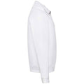 White - Side - Fruit of the Loom Adults Unisex Classic Zip Neck Sweatshirt