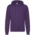 Purple - Front - Fruit Of The Loom Adults Unisex Classic Hooded Sweatshirt