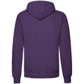 Purple - Back - Fruit Of The Loom Adults Unisex Classic Hooded Sweatshirt