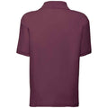 Burgundy - Back - Fruit Of The Loom Childrens-Kids Poly-Cotton Pique Polo Shirt