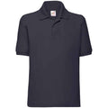 Deep Navy - Front - Fruit Of The Loom Childrens-Kids Poly-Cotton Pique Polo Shirt