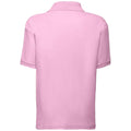 Light Pink - Back - Fruit Of The Loom Childrens-Kids Poly-Cotton Pique Polo Shirt