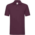 Burgundy - Front - Fruit of the Loom Mens Premium Cotton Pique Polo Shirt