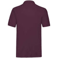 Burgundy - Back - Fruit of the Loom Mens Premium Cotton Pique Polo Shirt