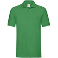 Kelly Green - Front - Fruit of the Loom Mens Premium Cotton Pique Polo Shirt