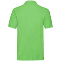 Lime - Back - Fruit of the Loom Mens Premium Cotton Pique Polo Shirt