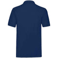 Navy - Back - Fruit of the Loom Mens Premium Cotton Pique Polo Shirt