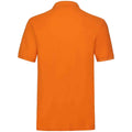 Orange - Back - Fruit of the Loom Mens Premium Cotton Pique Polo Shirt