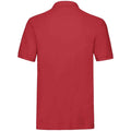 Red - Back - Fruit of the Loom Mens Premium Cotton Pique Polo Shirt