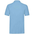 Sky Blue - Back - Fruit of the Loom Mens Premium Cotton Pique Polo Shirt