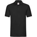 Black - Front - Fruit of the Loom Mens Premium Cotton Pique Polo Shirt